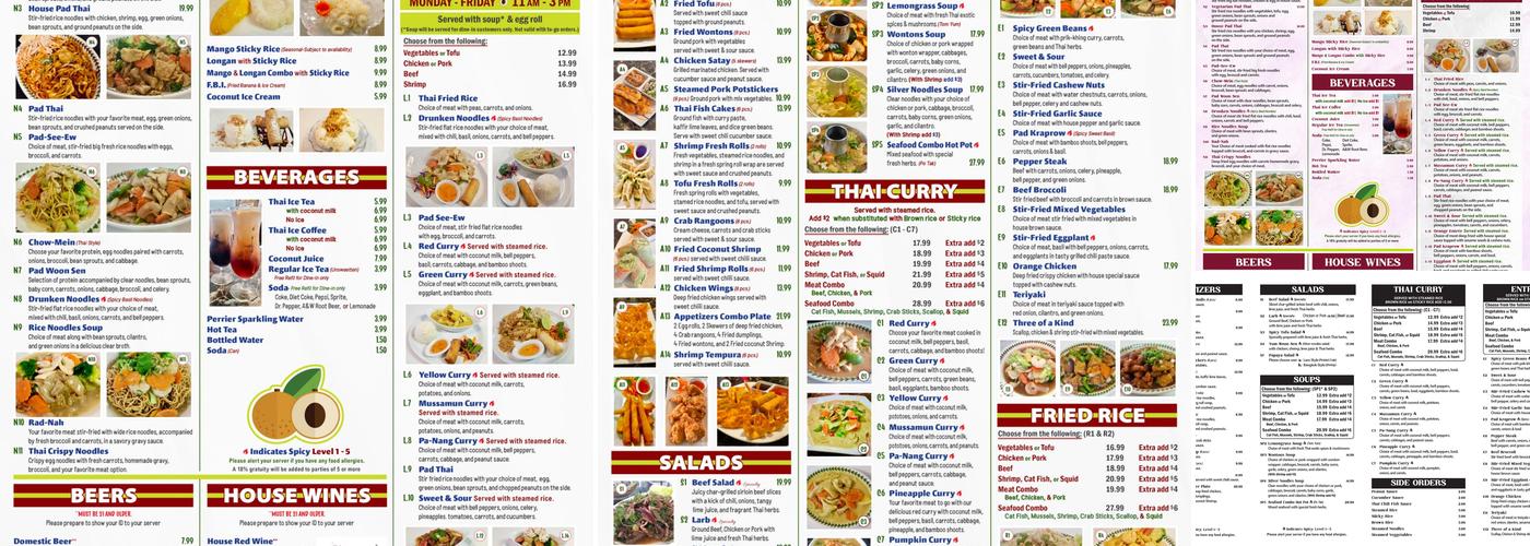 Thai Long-An Menu
