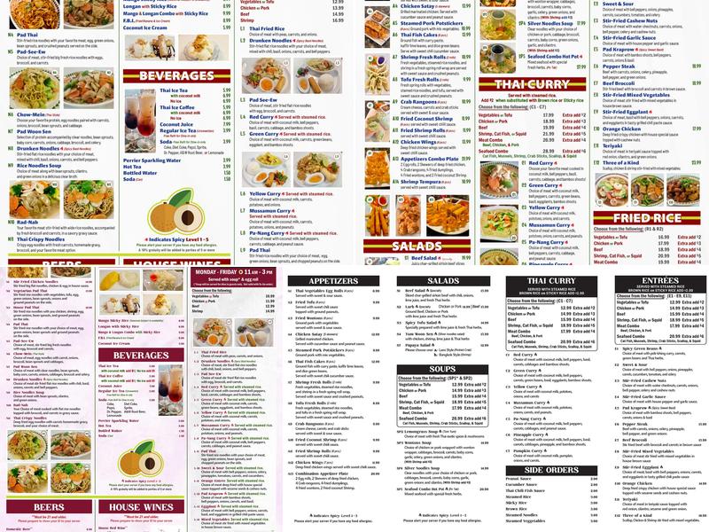 Thai Long-An Menu