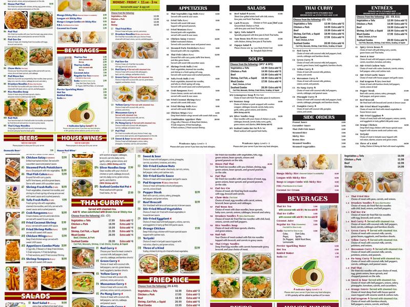 Thai Long-An Menu