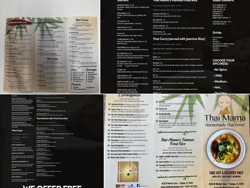 Thai Mama Menu