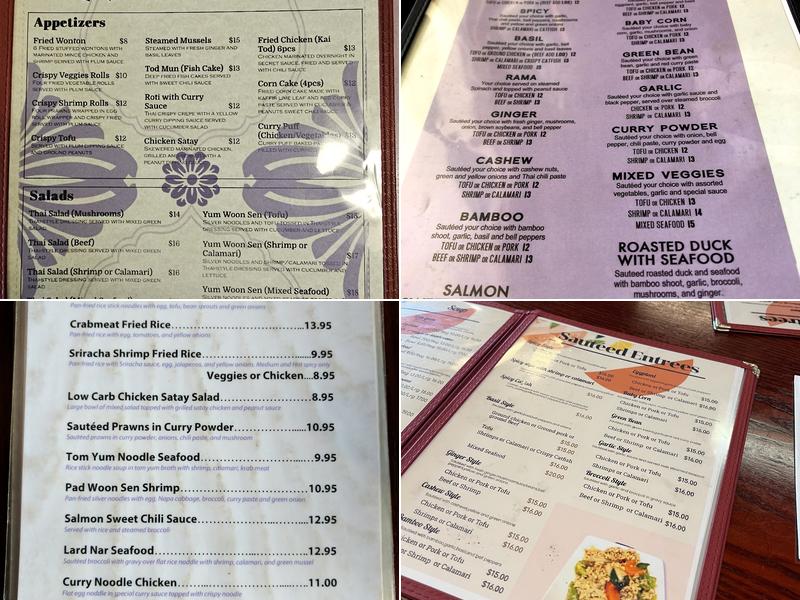 Thai Orchid @ Soi 1 Menu