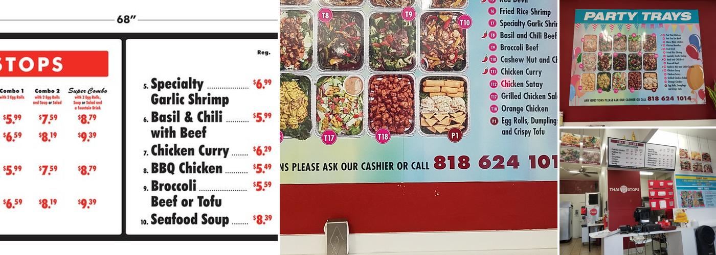 Thai Stops Menu