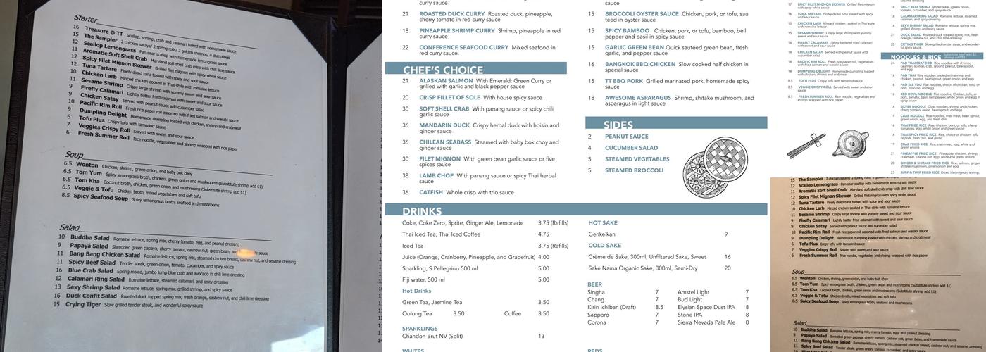 Thai Talay Menu