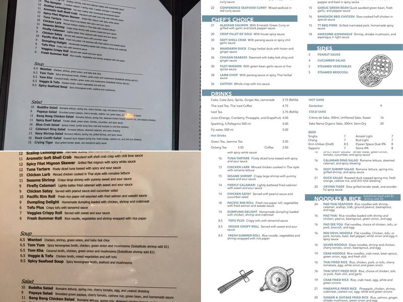 Thai Talay Menu