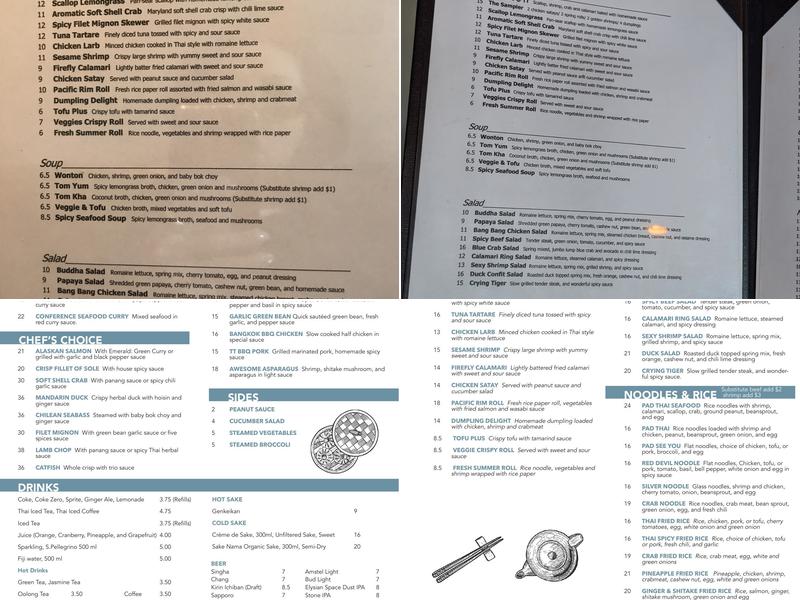 Thai Talay Menu
