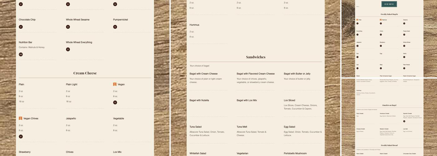 The Bagel Factory Menu