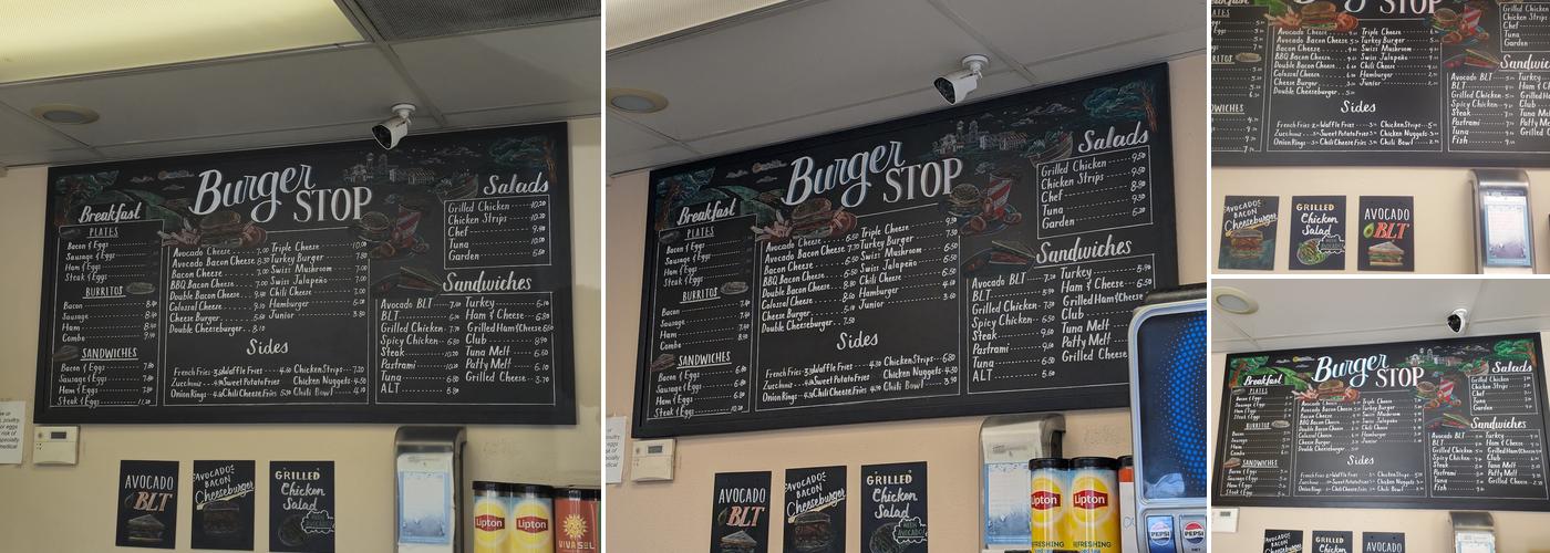 The Burger Stop Menu