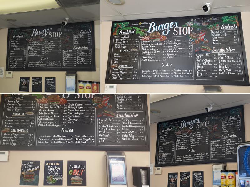 The Burger Stop Menu