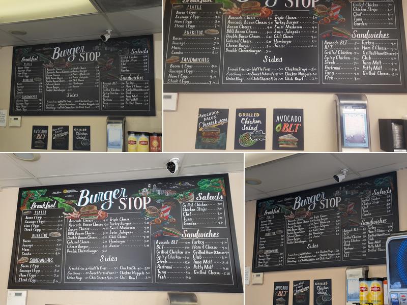 The Burger Stop Menu