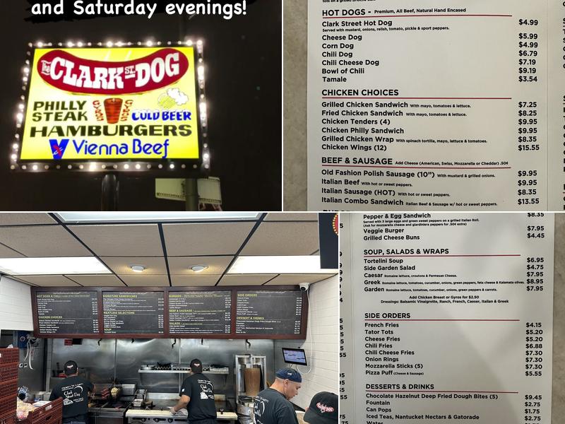 Clark Street Dog Menu