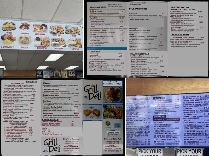 The Grill and Deli Menu