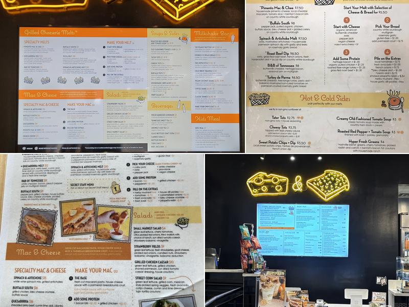 The Grilled Cheeserie Menu