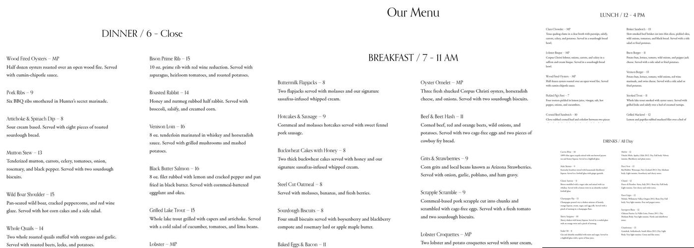 The Hidden Pearl Menu