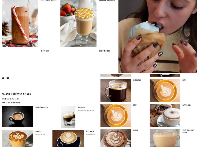 LAB Desserts & Coffee Menu