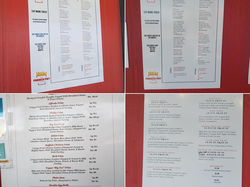 The French Fry House Menu