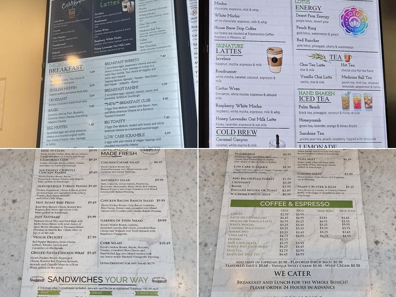 The Lunch Lounge Menu