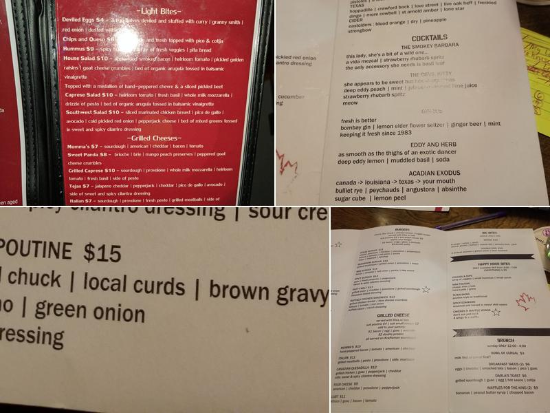 The Maple Leaf Pub Menu