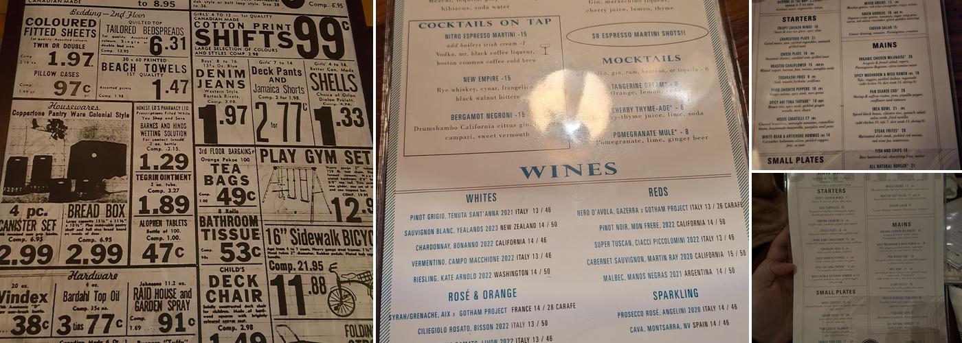 The Merchant Kitchen & Drinks Menu