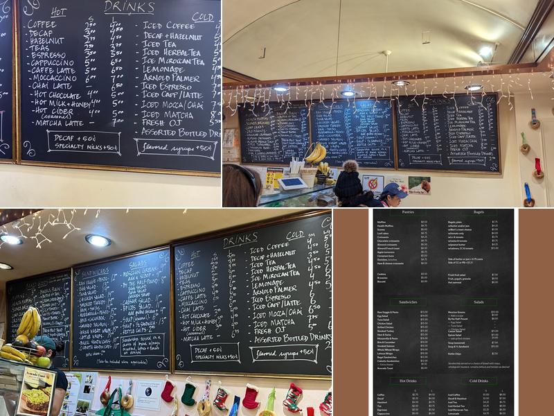Muffins Cafe Menu
