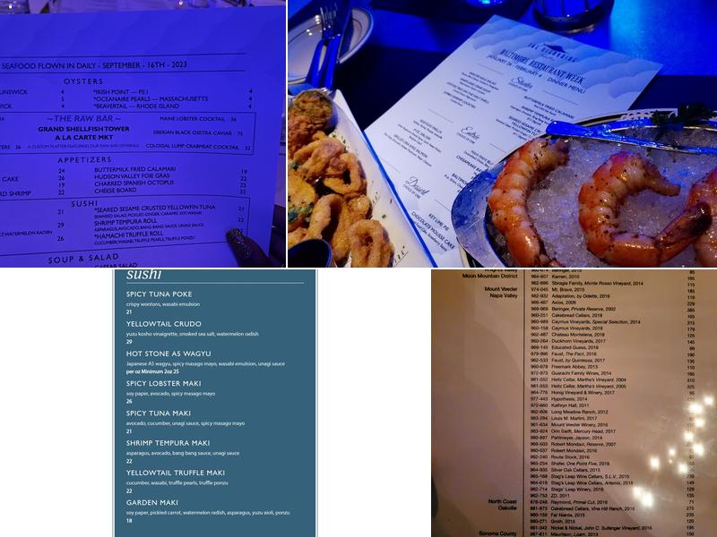 The Oceanaire Seafood Room Menu