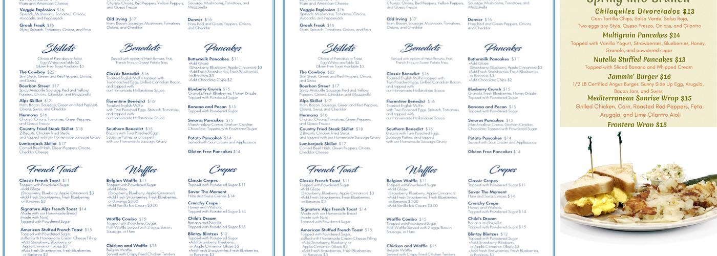 Alps Pancake House Menu