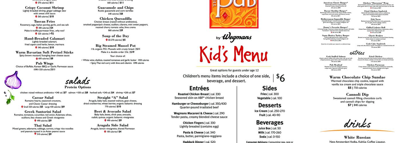 Wegmans Menu