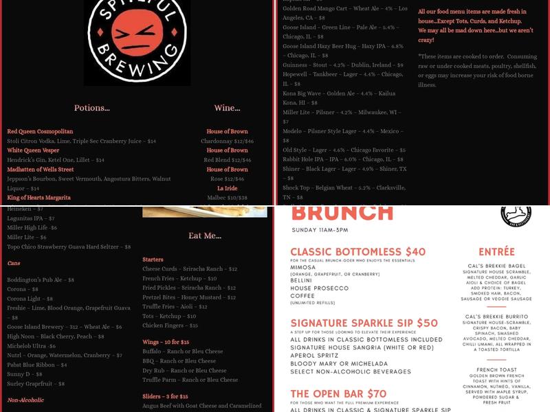 The Rabbit Hole Menu