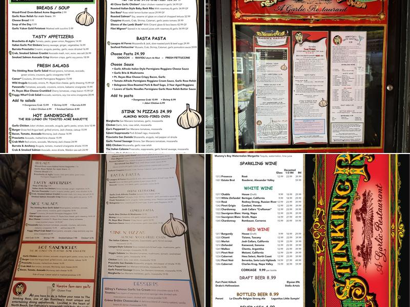 The Stinking Rose Menu