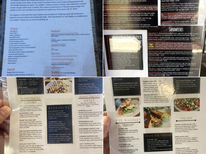 The Waffle Experience Elk Grove Menu