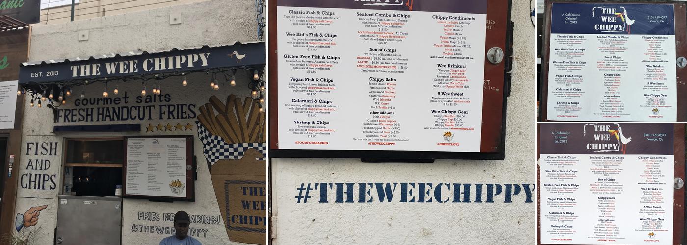 The Wee Chippy Menu