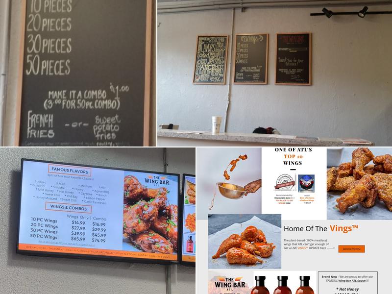 The Wing Bar ATL Menu