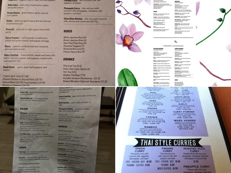 Thai Orchid Menu