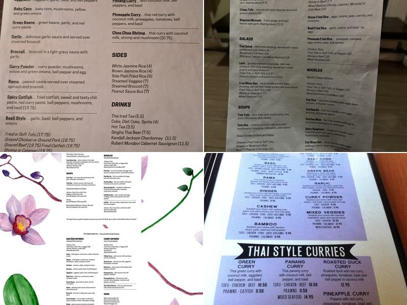 Thai Orchid Menu
