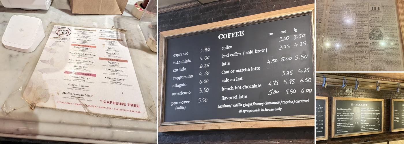 Thinking Cup Menu