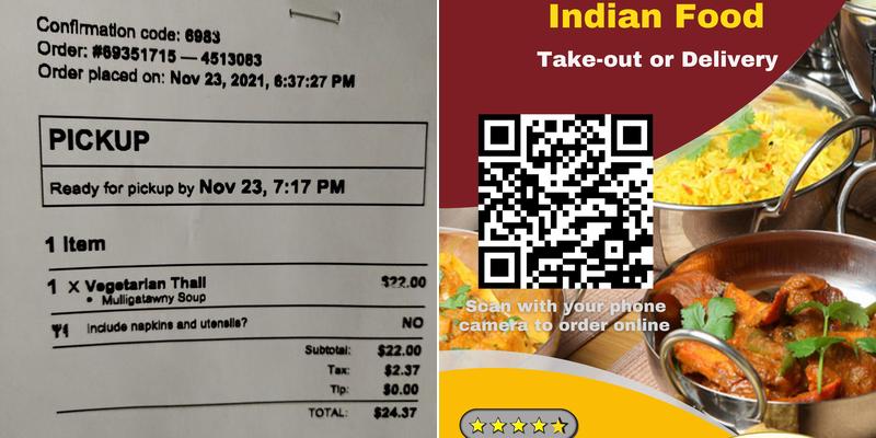 Tiffin The Indian Kitchen Menu