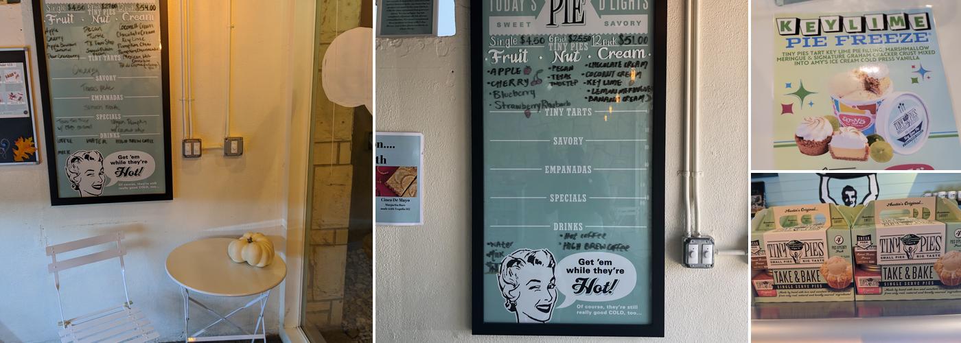 Tiny Pies Menu