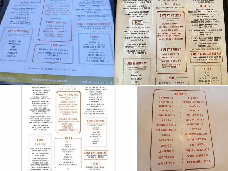Toast Menu