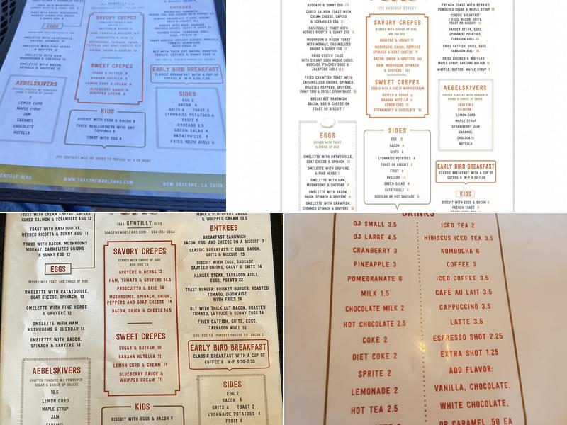 Toast Menu