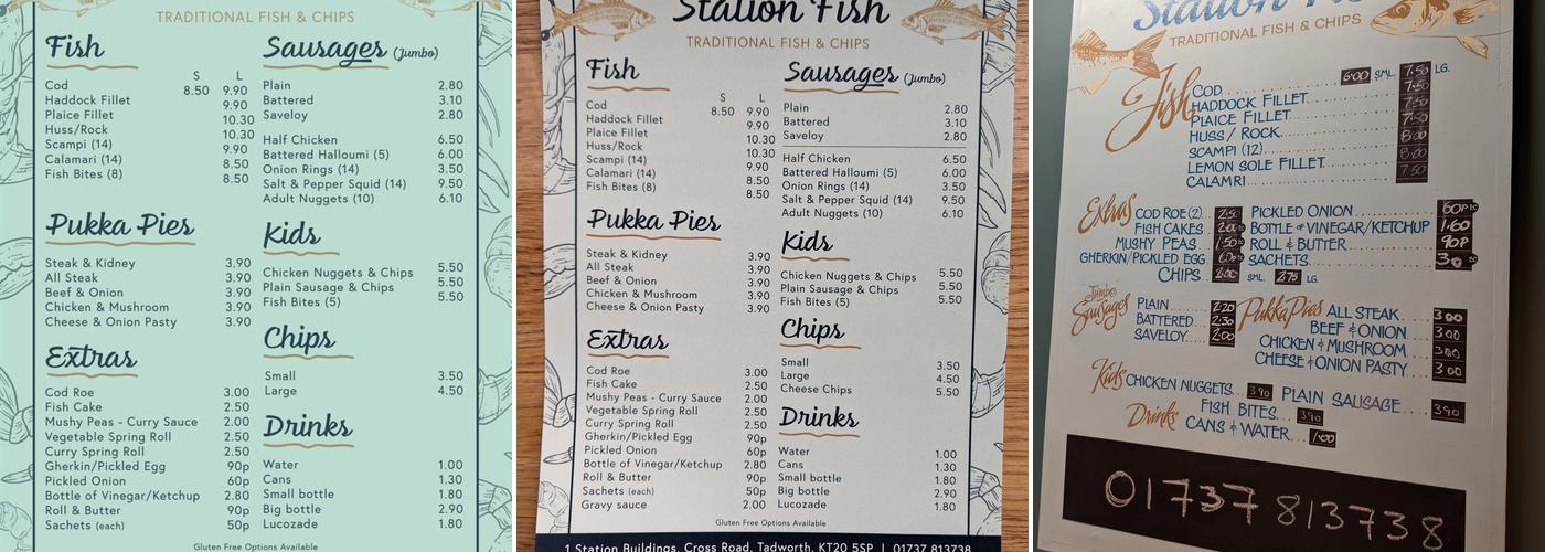Station Fish Menu