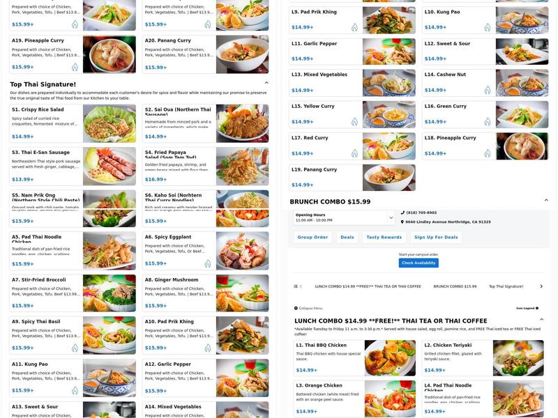 Top Thai Cuisine Menu