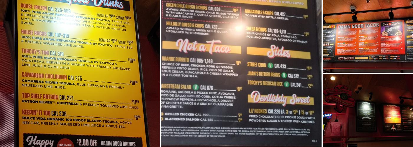 Torchy's Tacos Menu