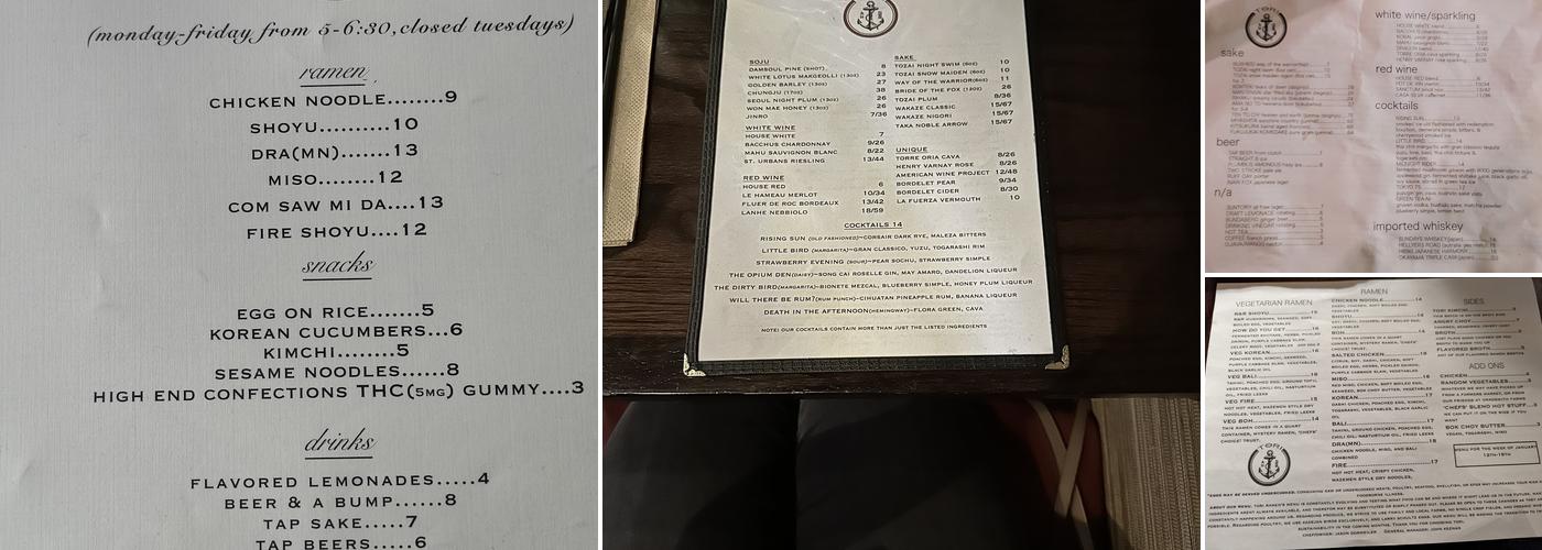 Tori Menu