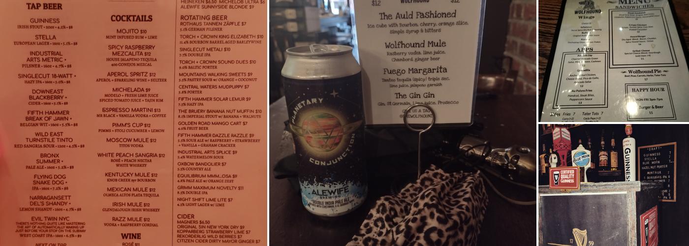 The Wolfhound Menu