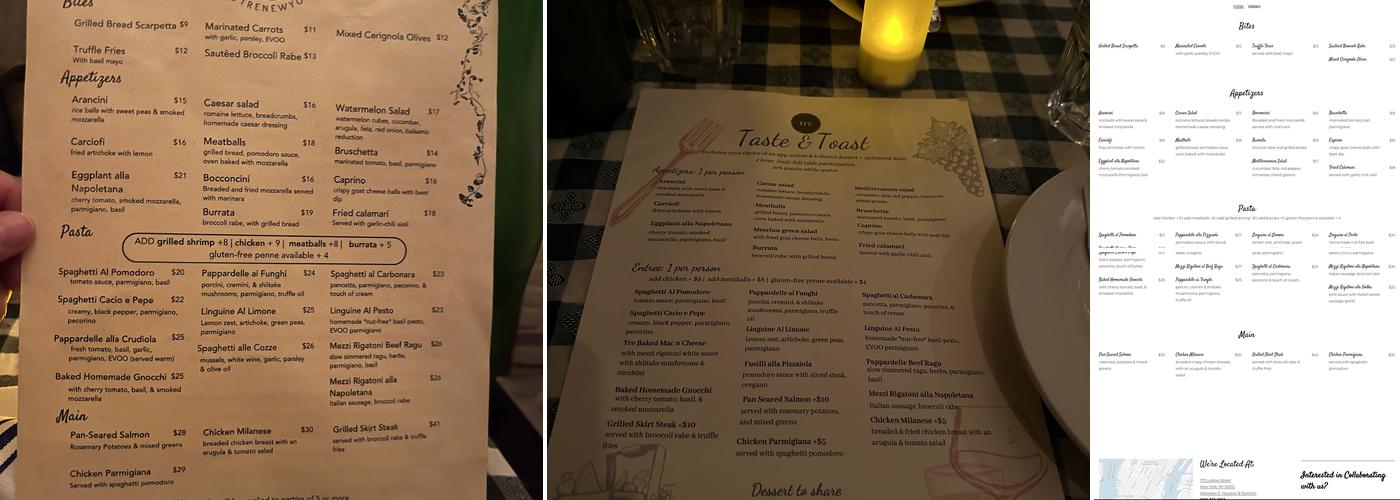 Tre Menu