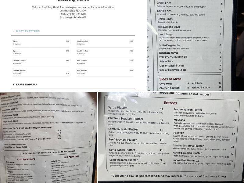 Troy Menu