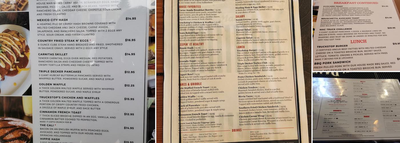 Truckstop Menu
