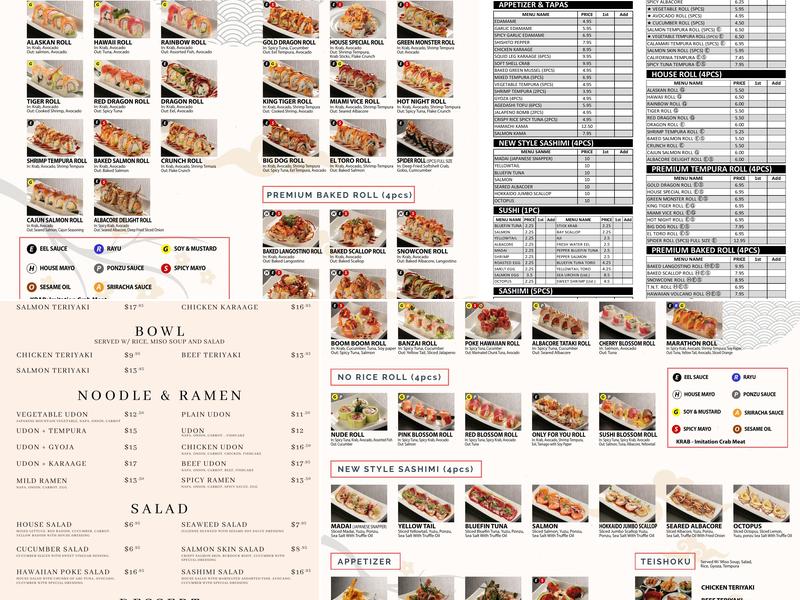 TruSushi N Fish Menu