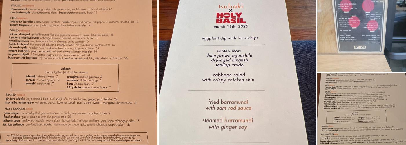 Tsubaki Menu
