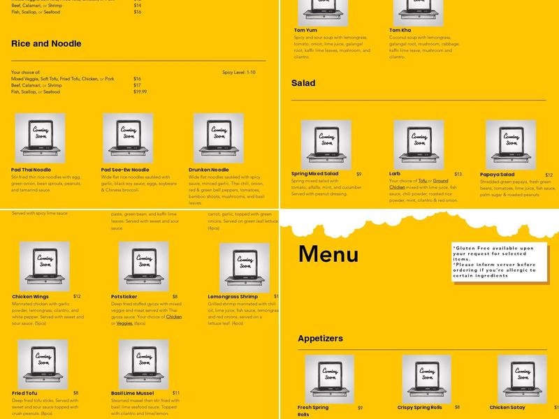 Turmeric Thai Garden Menu