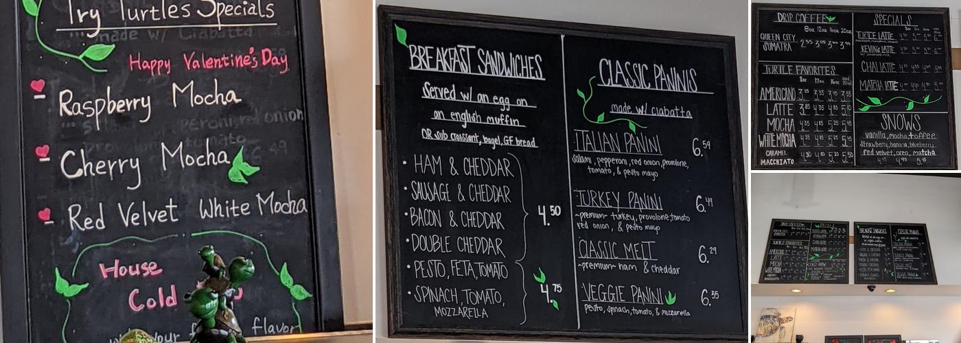 Turtle Coffee Menu